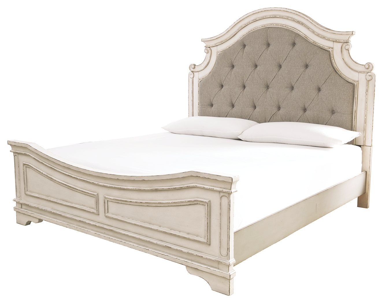Realyn - California King Upholstered Panel Bed - Two-tone