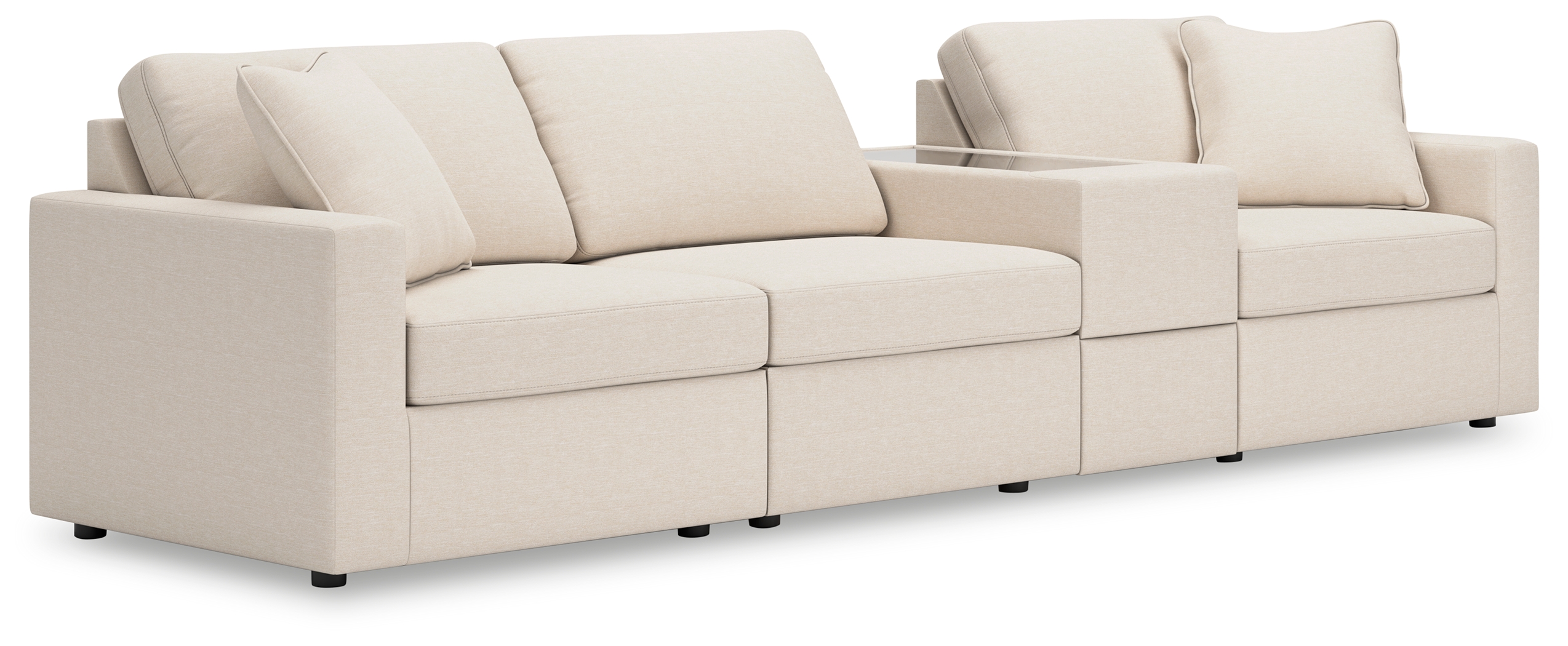 Modmax - 4-Piece Sectional With Storage Console - Oyster