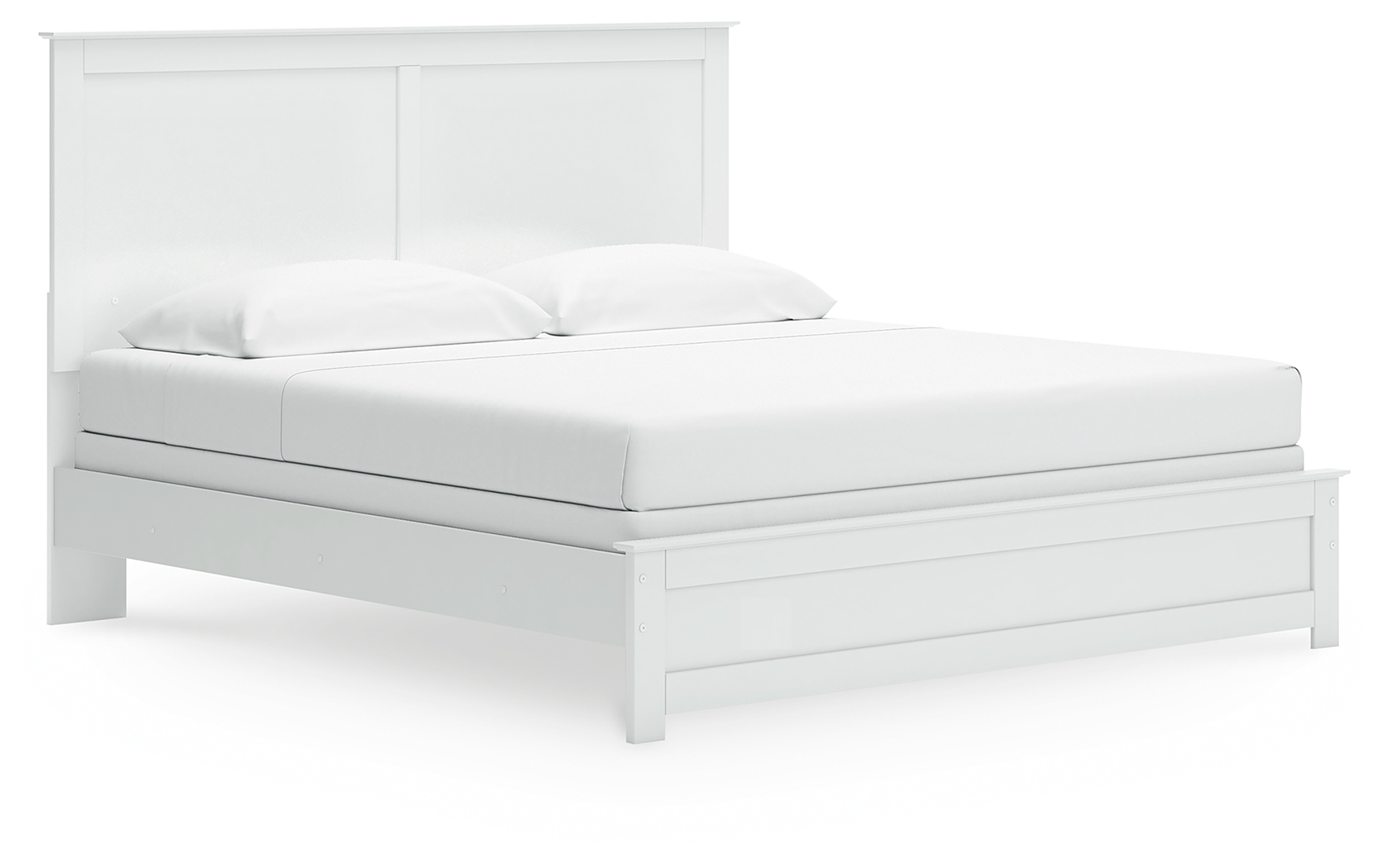 Bostwick Shoals - King Panel Bed With Framed Footboard - White