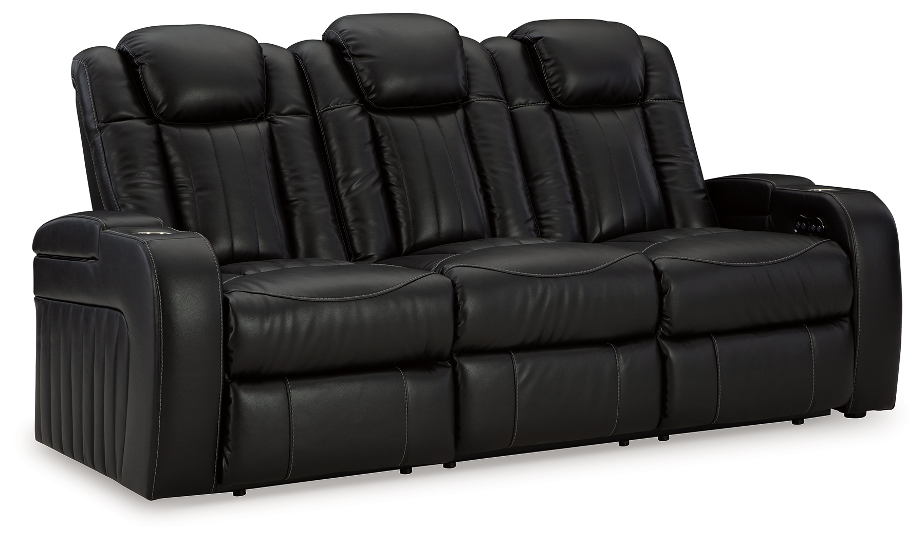 Caveman Den - Power Reclining Sofa With Adj Headrest - Midnight