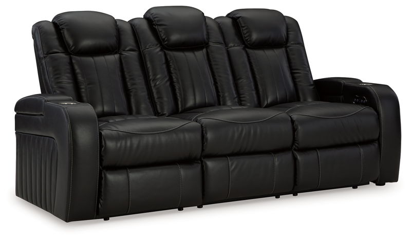 Caveman Den - Power Reclining Sofa With Adj Headrest - Midnight