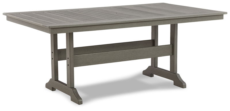 Visola - RECT Dining Table w/Umb OPT - Gray