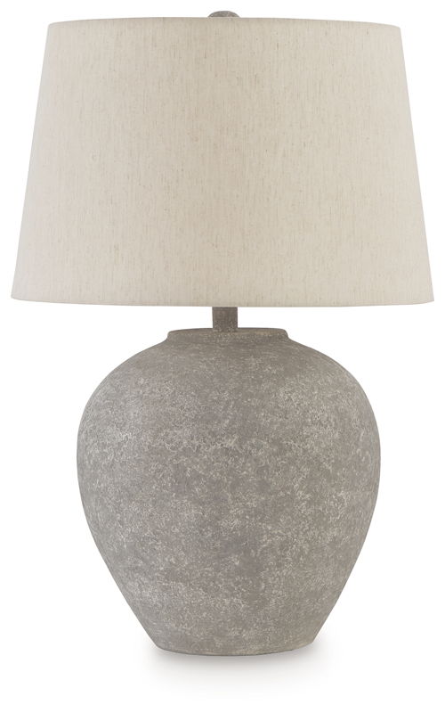 Dreward - Paper Table Lamp - Distressed Gray