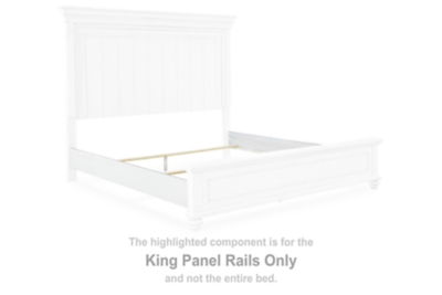 Kanwyn - King Panel Rails - Whitewash