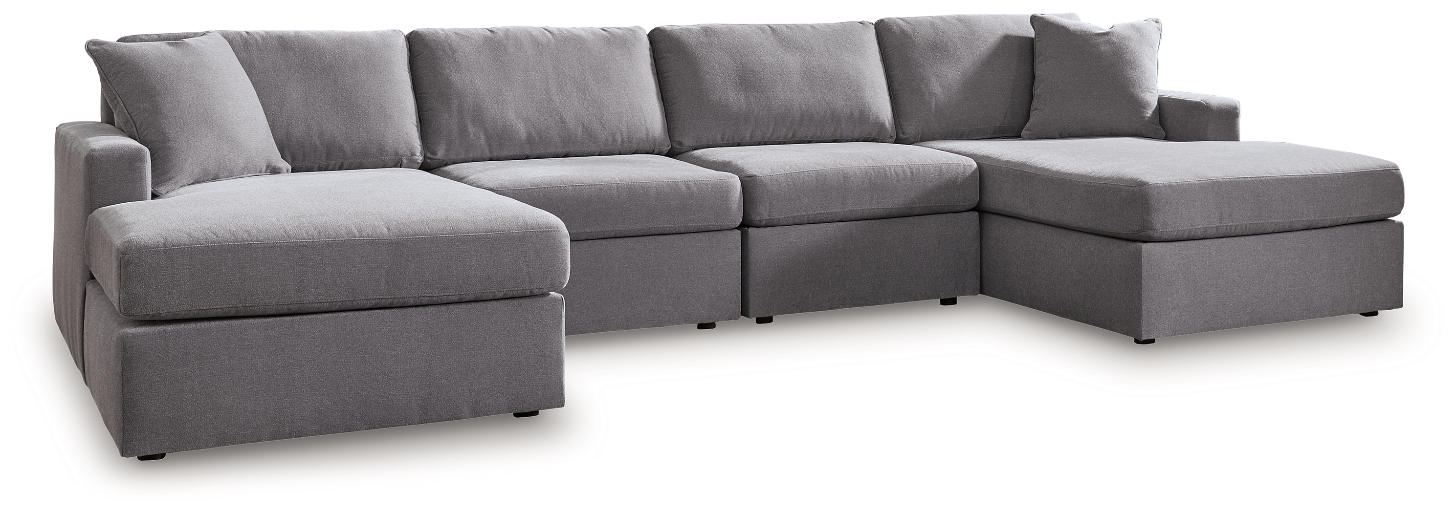 Modmax - 4-Piece Sectional With Laf And Raf Corner Chaises - Granite