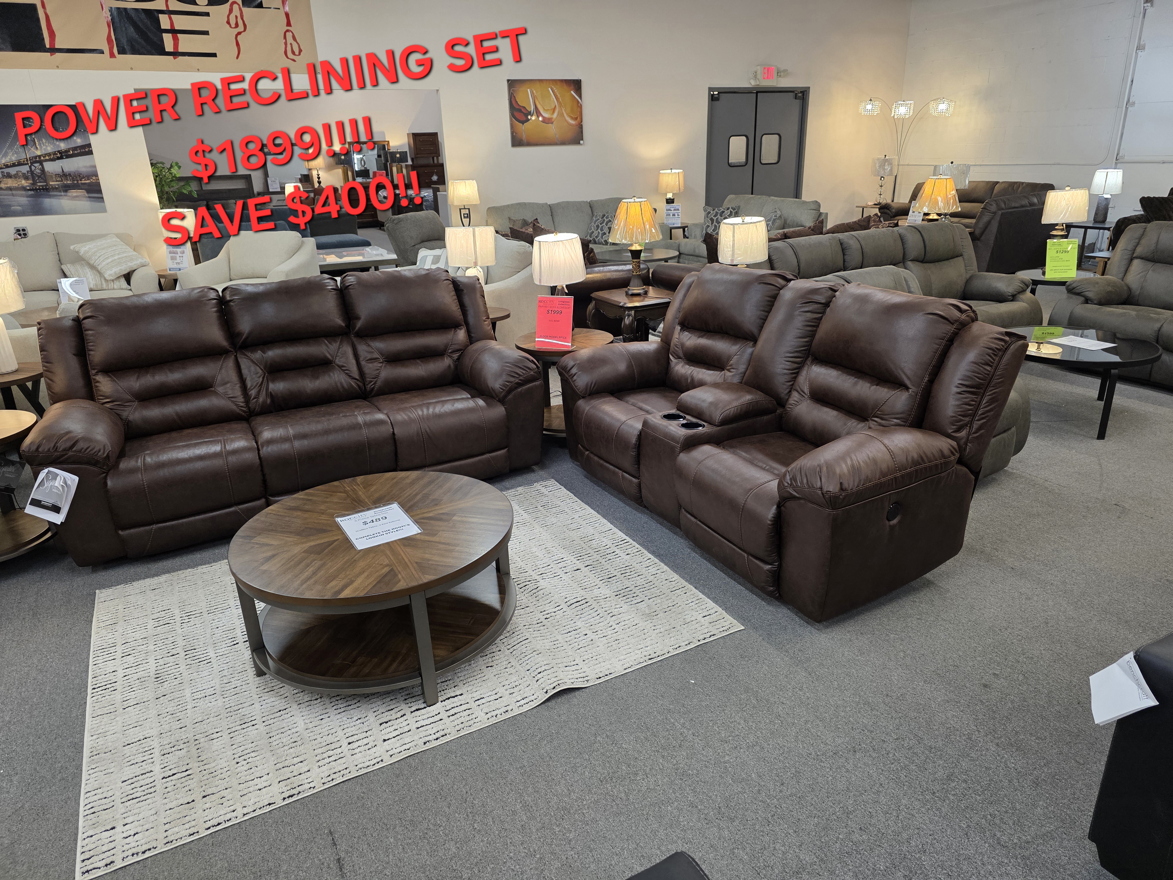 Floor Model Power Reclining Set