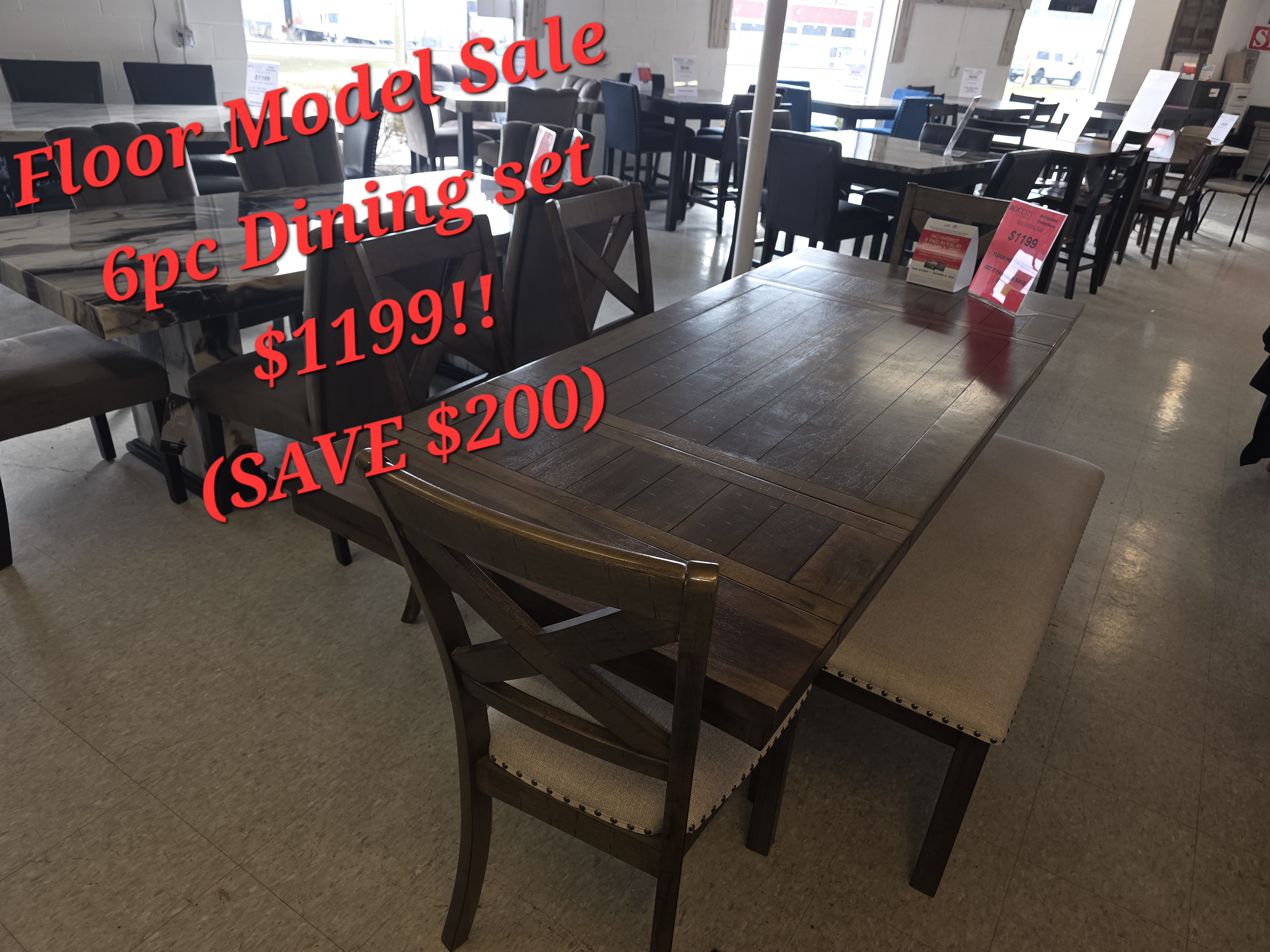 Floor Model Morriville 6pc Dining Set