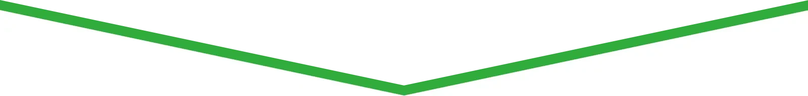 A green V-shaped, zigzag line pointing downward on a white background.