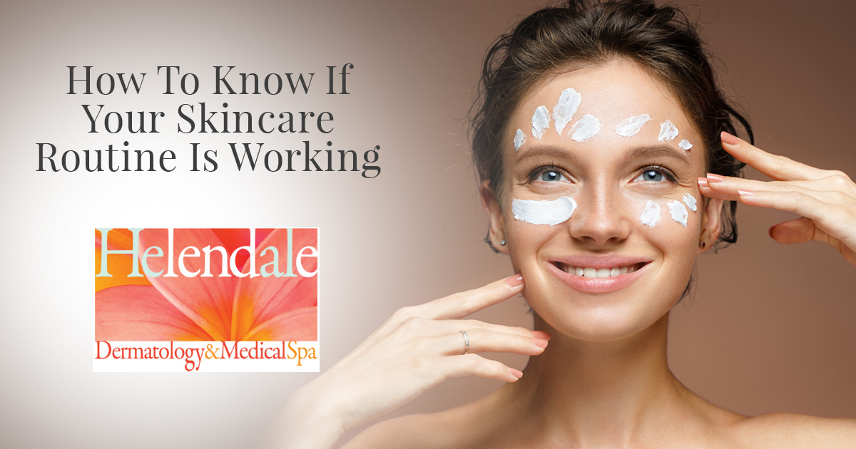 woman with skincare products on her face
