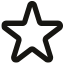 Black outline of a five-pointed star on a white background.