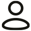 Simple black outline of a generic person icon on a light gray background.