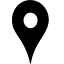 black location pin icon on a white background