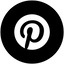 Black circle icon with Pinterest logo