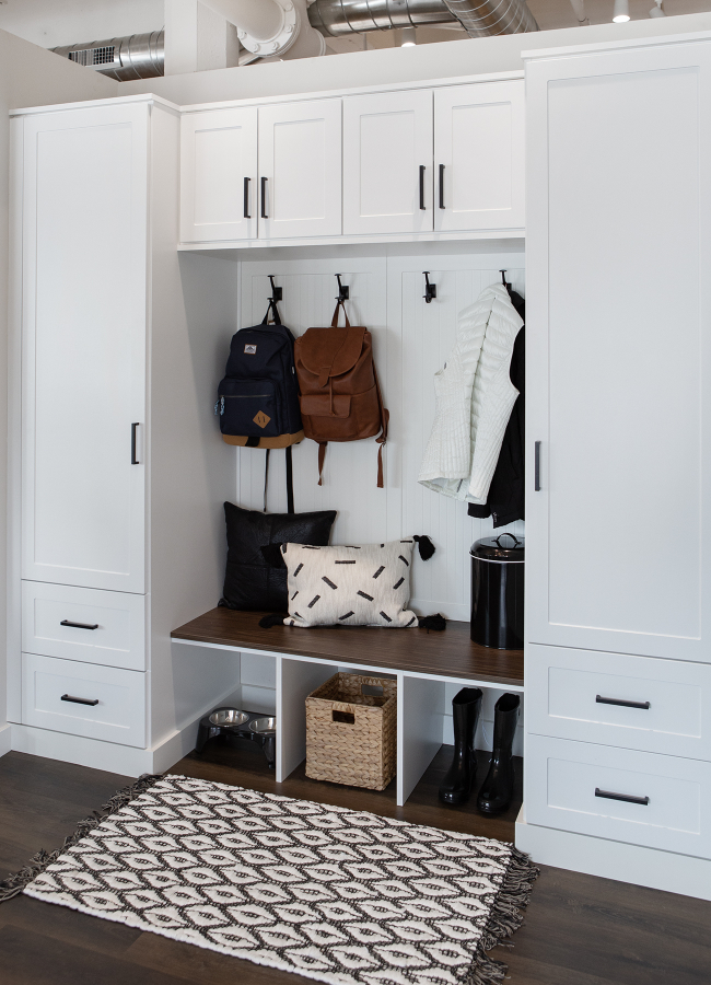 custom mudroom cabinets and storage