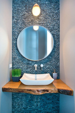 Blue Pebble Tile Mosaic