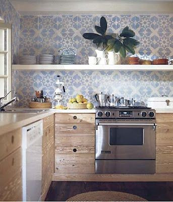 Cement Tile Kitchen Backsplash