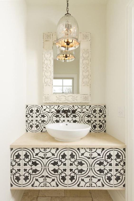 Cement Tile in the Bathroom