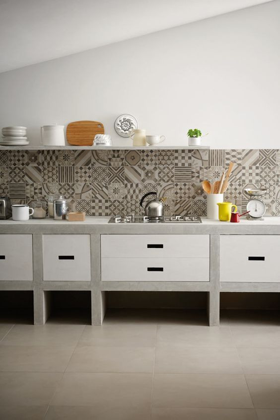 Cement Tile in the Kitchen
