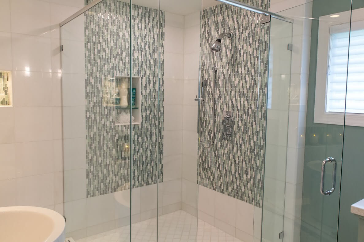 Tile Waterfall in Shower