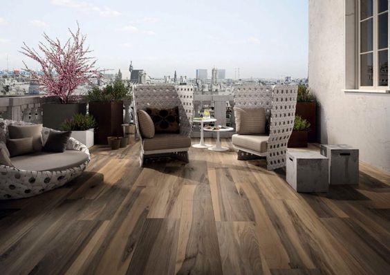 wood tile patio