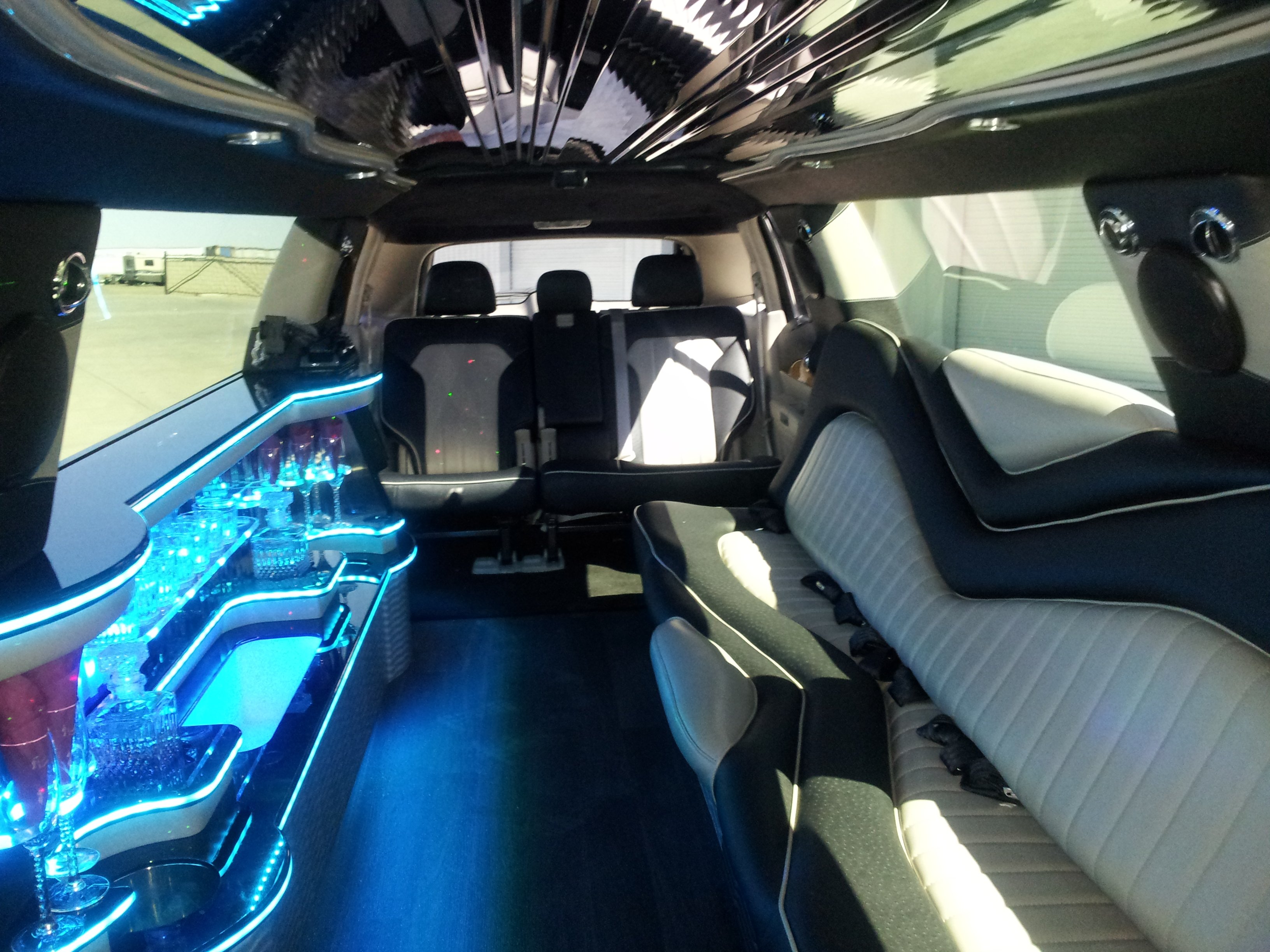 10 Passenger SUV Limo Interior