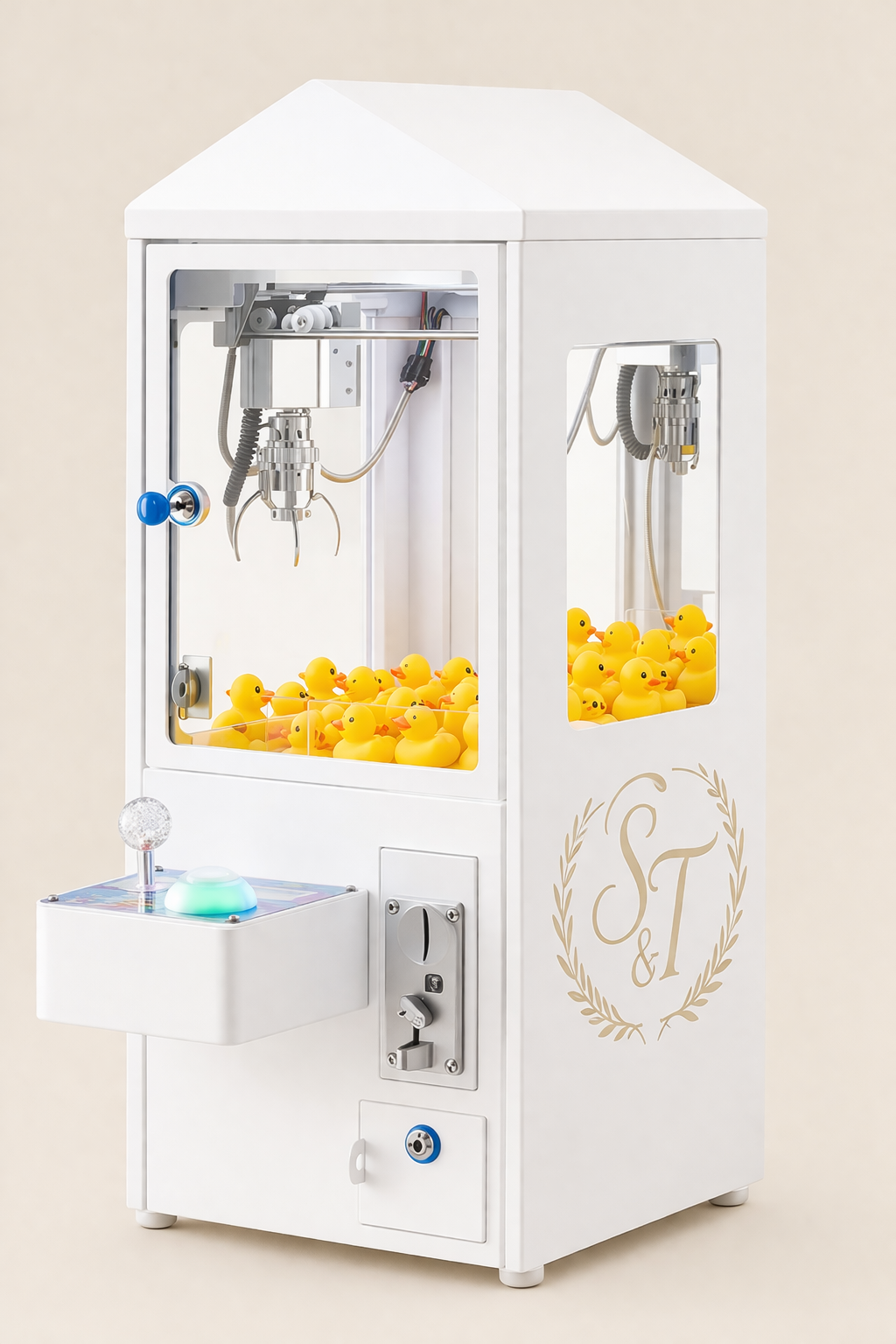 Custom branded claw machine rental example