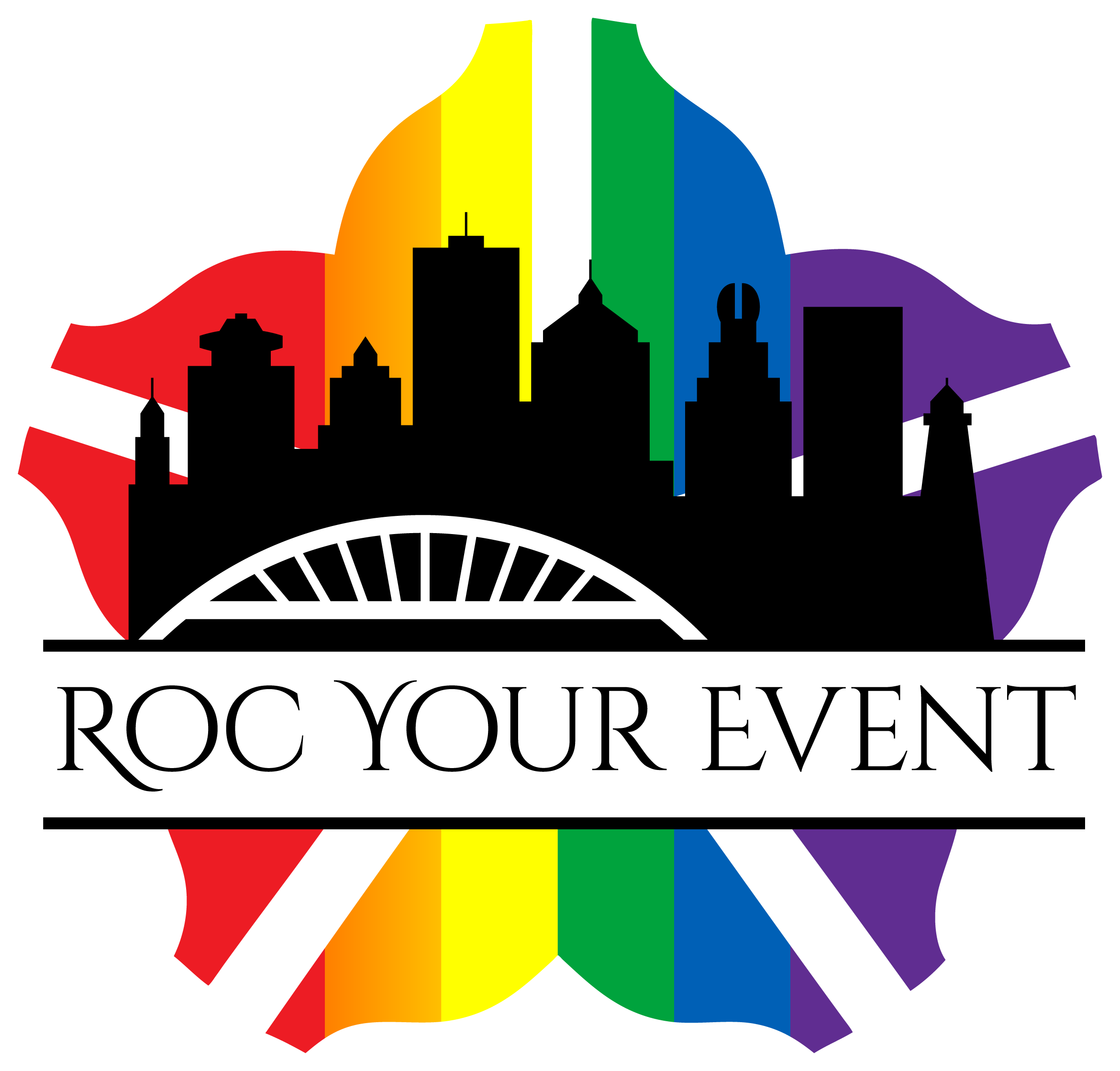 Roc Your Event Rainbow Logo