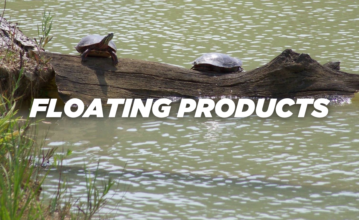 Floating logs for turtle ponds