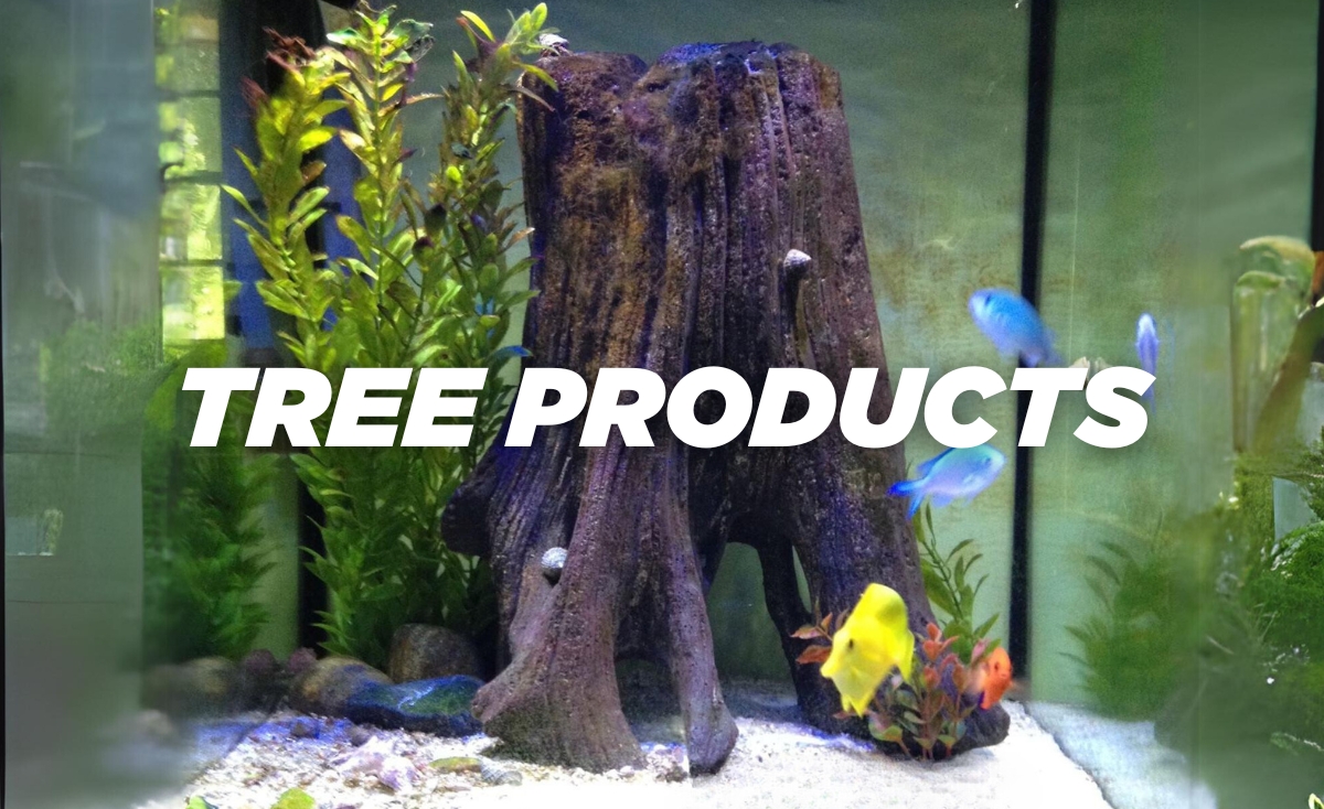 artificial tree products for fish aquariums