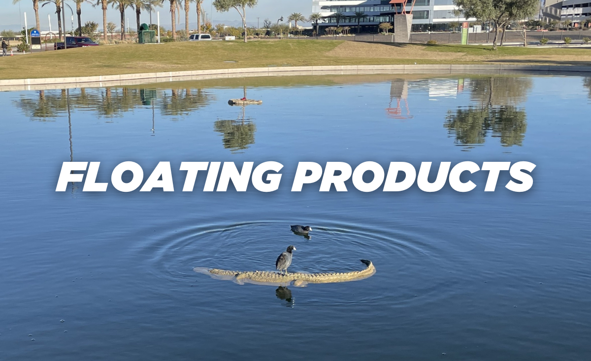 Garden floating products and decorations and basking spots for turtles