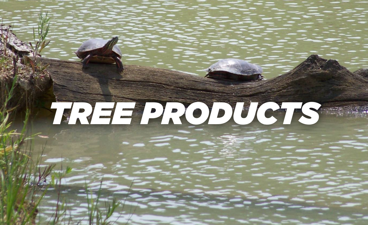 Garden tree products for ponds and garden decorations