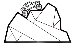 rock mountain outline icon