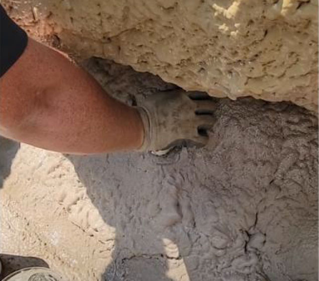 faux rock waterfall swimming pool installation