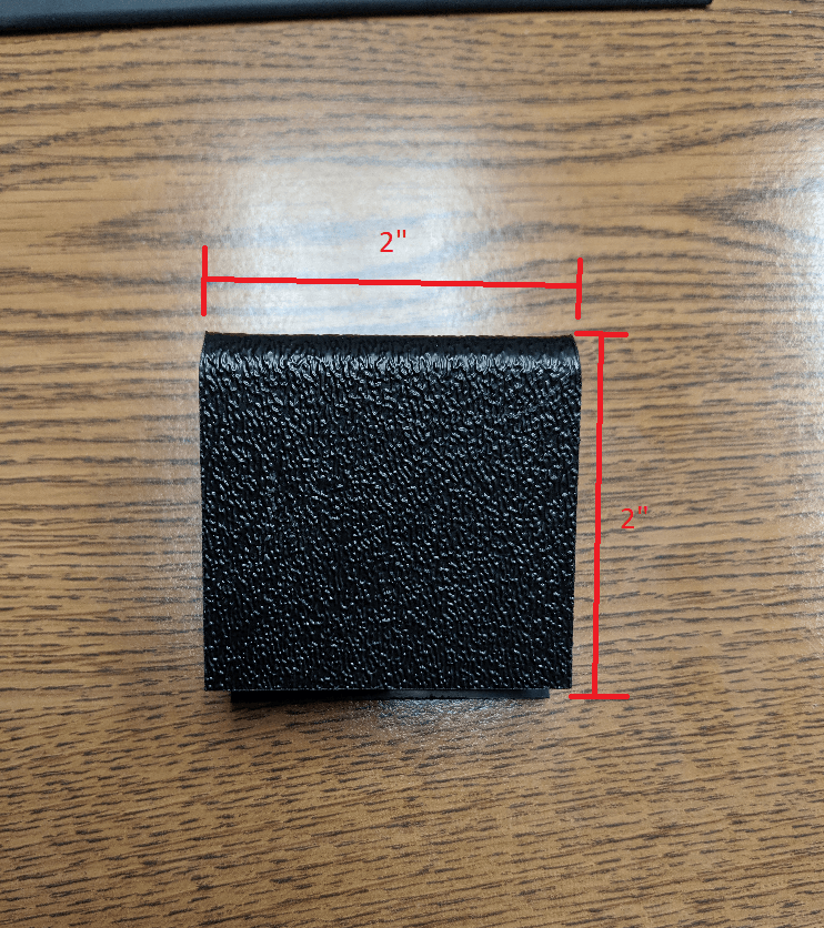 plastic filter on wood table with measurement