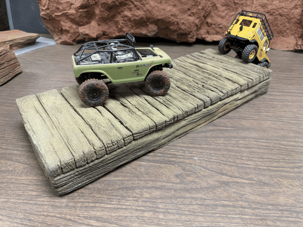 Weathered Plank Bridge RC Crawler Accessory | Universal Rocks