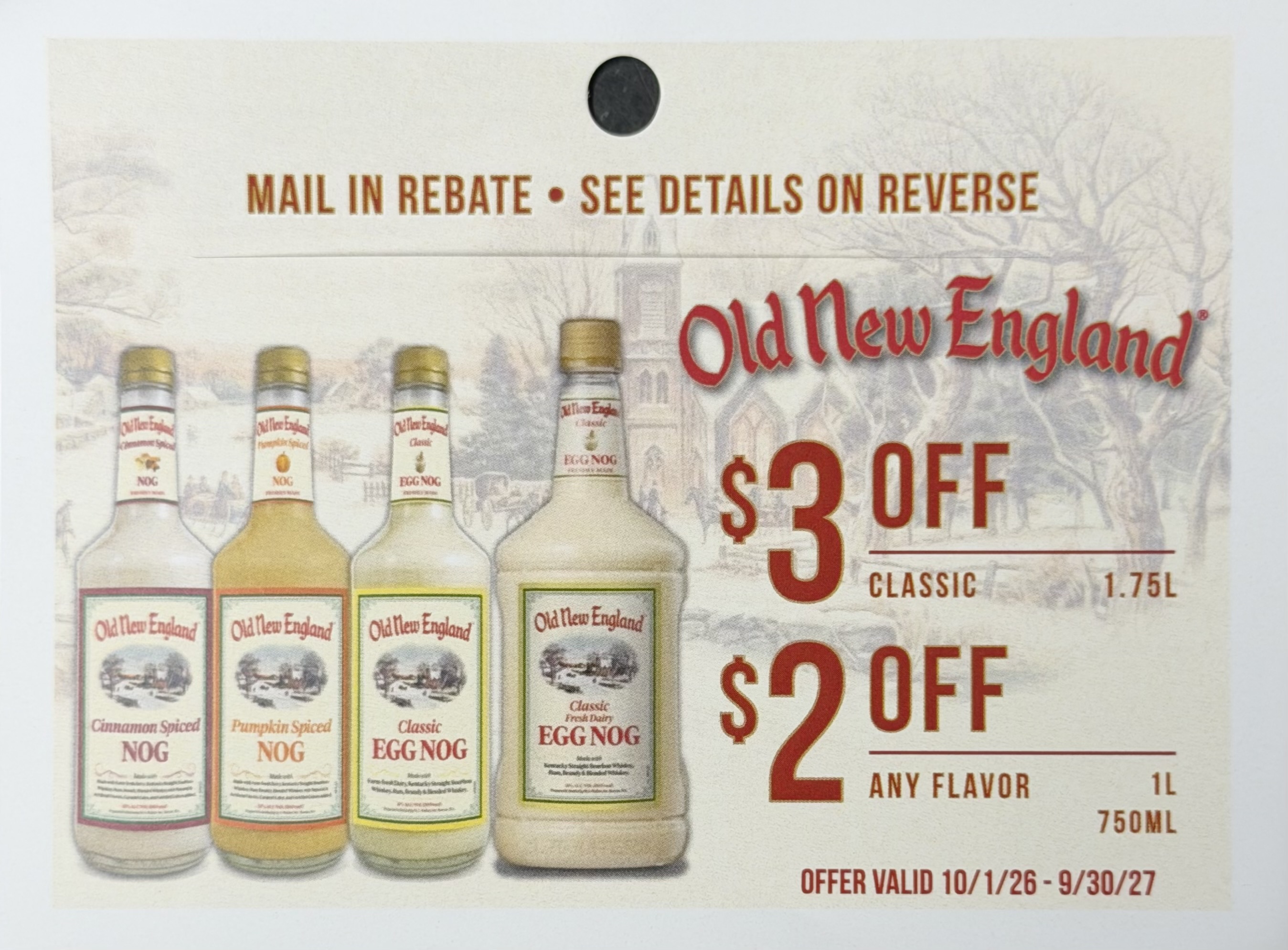 Old New England Eggnog 750ml & 1.5L