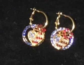 Americas Heart Earring Set  $98.00. (priced per pair)