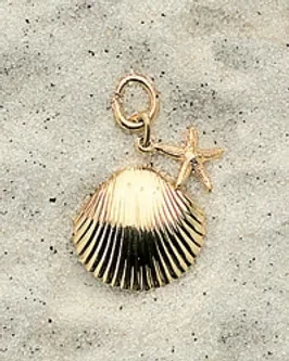 Seashell Charm and delicate starfish (priced per pair)