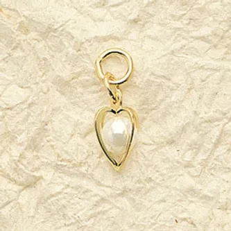 Pearl Heart Charms $26 priced per pair