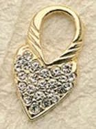 Crystal Frame Heart Lockets  $28 priced per pair