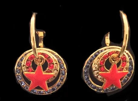 Patriotic Star Set   $108   (5 full sets of charms and hoops)