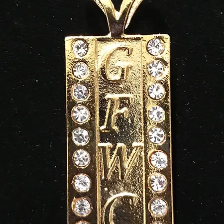 GFWC Crystal Dog Tag Pendant 49.95