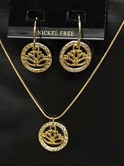 Ladies Oriental Shrine Crystal Lotus Complete Set