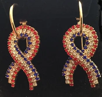 Patriotic Ribbon Earring Set