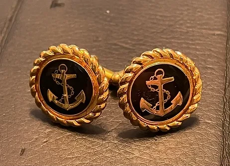 U.S. Navy Anchor Rope Cufflinks