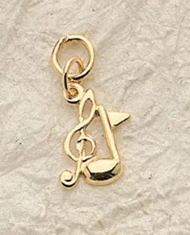 G Clef and Notes Charm Pair