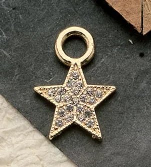 Large Crystal Stars Charm  $28  (priced per pair)