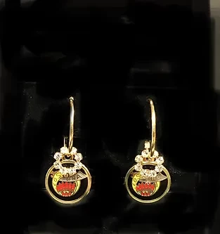 Ladies Oriental Shrine Crystal Hoops Set