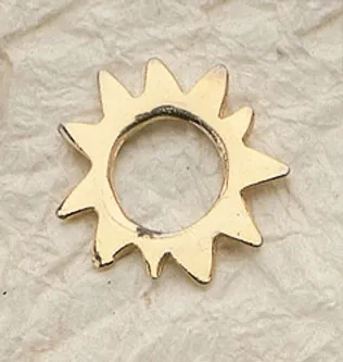 Aztec Sun Charm Pair