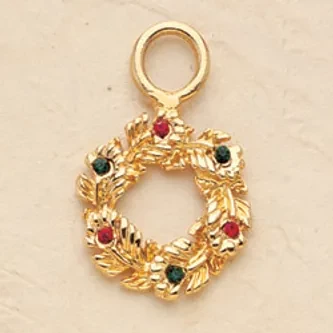 Wreath Charm Pair